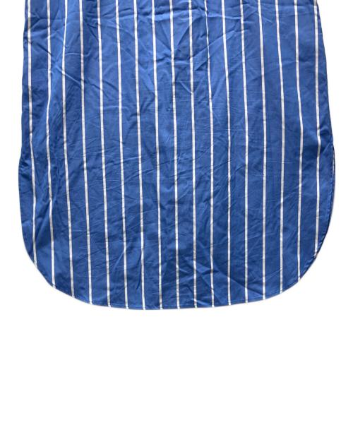 POLO RALPH LAUREN（ポロ・ラルフローレン）POLO RALPH LAUREN (ポロ・ラルフローレン) ストライプ半袖シャツワンピース ブルー サイズ:Mの古着・服飾アイテム
