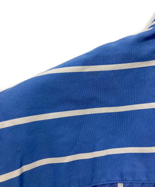 POLO RALPH LAUREN（ポロ・ラルフローレン）POLO RALPH LAUREN (ポロ・ラルフローレン) ストライプ半袖シャツワンピース ブルー サイズ:Mの古着・服飾アイテム