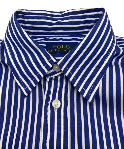 POLO RALPH LAUREN（ポロ・ラルフローレン）POLO RALPH LAUREN (ポロ・ラルフローレン) ストライプシャツ　 ブルーの古着・服飾アイテム