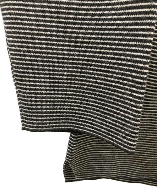 BATONER（バトナ―）BATONER (バトナ―) 32G SMOOTH WOOL POLO HALF ZIP ブラック×グレー サイズ:1の古着・服飾アイテム