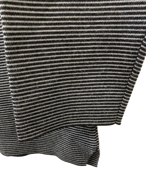 BATONER（バトナ―）BATONER (バトナ―) 32G SMOOTH WOOL POLO HALF ZIP ブラック×グレー サイズ:1の古着・服飾アイテム