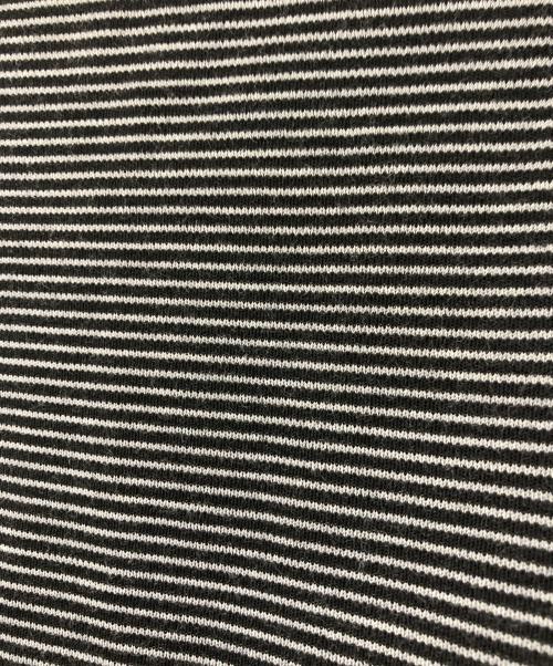 BATONER（バトナ―）BATONER (バトナ―) 32G SMOOTH WOOL POLO HALF ZIP ブラック×グレー サイズ:1の古着・服飾アイテム