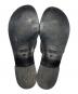 中古・古着 FABIO RUSCONI (ファビオルスコーニ) クリスタルストーン トング レザー フラットサンダル ブラック サイズ:SIZE 37：3500円