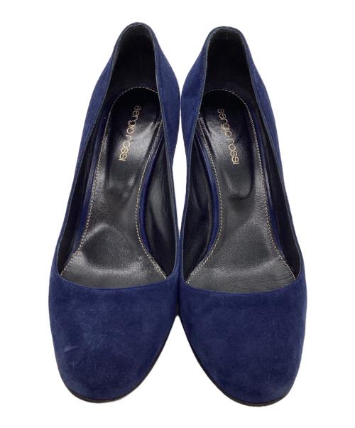sergio rossi（セルジオロッシ）sergio rossi (セルジオロッシ) スウェードパンプス ネイビー サイズ:38の古着・服飾アイテム