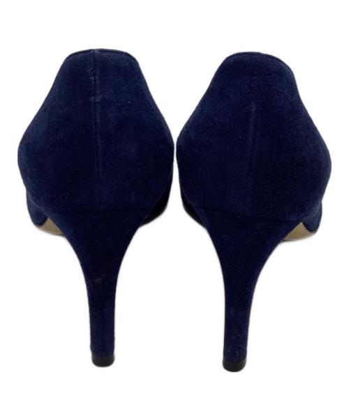 sergio rossi（セルジオロッシ）sergio rossi (セルジオロッシ) スウェードパンプス ネイビー サイズ:38の古着・服飾アイテム