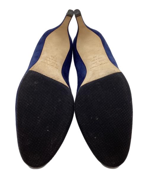 sergio rossi（セルジオロッシ）sergio rossi (セルジオロッシ) スウェードパンプス ネイビー サイズ:38の古着・服飾アイテム