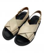 MARNIマルニ）の古着「FUSSBETT CRISCROSS SANDAL」｜アイボリー