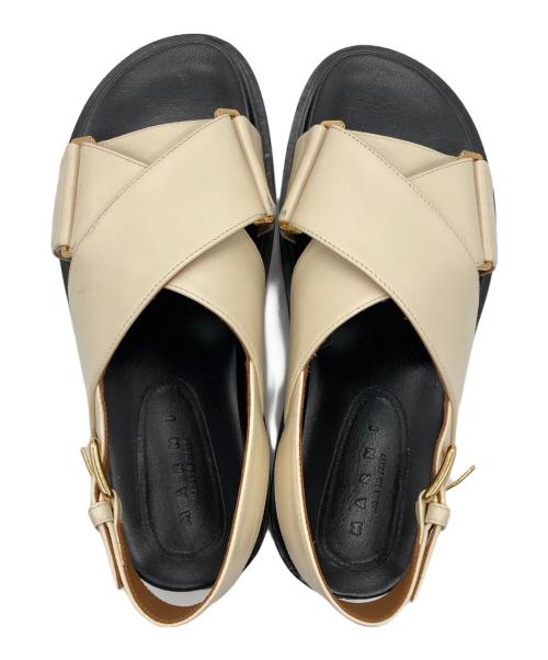 MARNI（マルニ）MARNI (マルニ) FUSSBETT CRISCROSS SANDAL アイボリー サイズ:38の古着・服飾アイテム