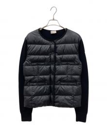 MONCLER（モンクレール）の古着「CARDIGAN TRICOT　ダウン切替カーディガン」｜ブラック