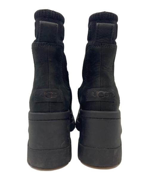 UGG（アグ）UGG (アグ) 厚底ヒールブーツ/ブルックリンチェルシー ブラック サイズ:24.5の古着・服飾アイテム