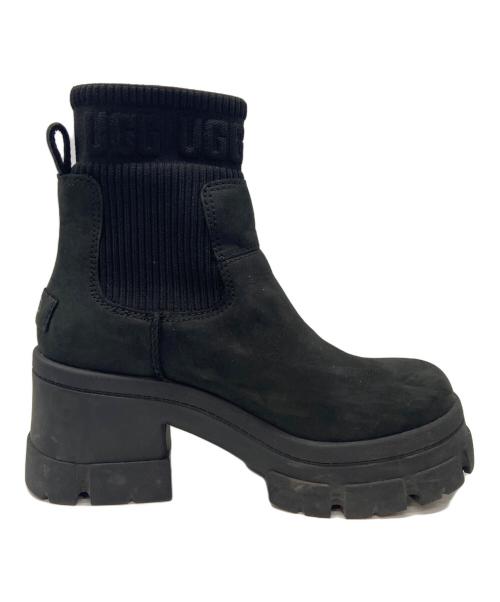 UGG（アグ）UGG (アグ) 厚底ヒールブーツ/ブルックリンチェルシー ブラック サイズ:24.5の古着・服飾アイテム