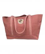 LOVERARY by FEILERラブラリー バイ フェイラー）の古着「オールドテディガール ワッペントートバッグ」｜ピンク