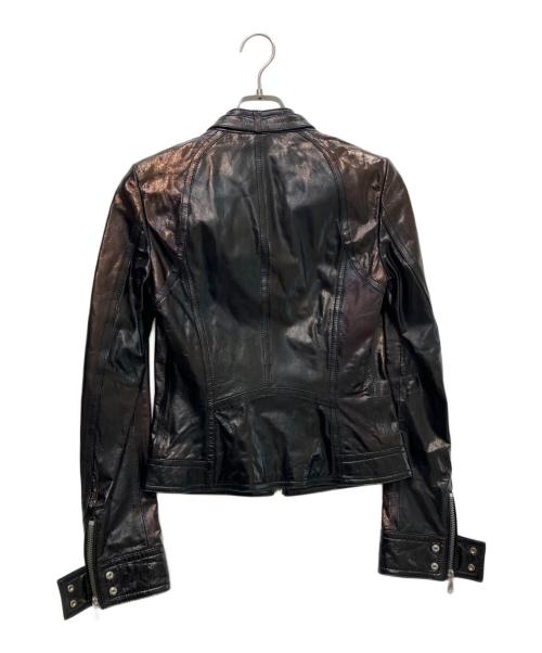 D&G（ディーアンドジー）D&G (ディーアンドジー) パテントラムレザージャケット ブラウン サイズ:40の古着・服飾アイテム