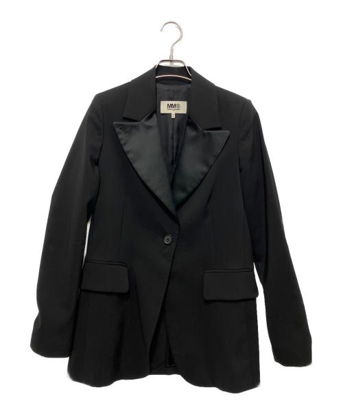 MM6 Maison Margiela（エムエムシックスメゾンマルジェラ）MM6 Maison Margiela (エムエムシックスメゾンマルジェラ) ピークドラペル テーラードジャケット ブラック サイズ:38の古着・服飾アイテム