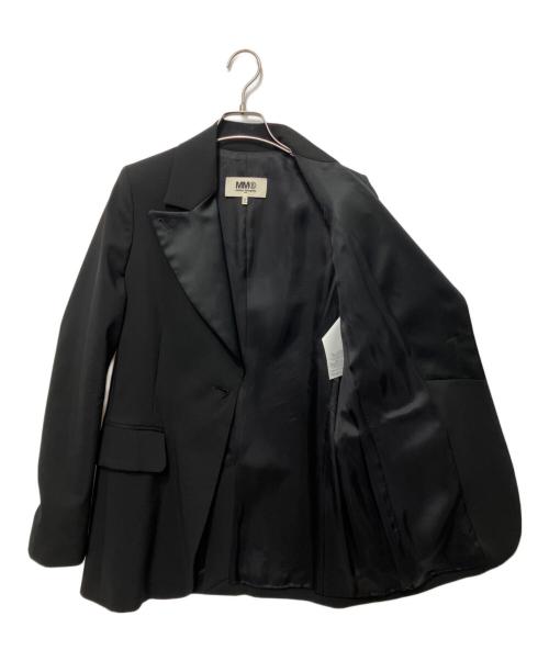MM6 Maison Margiela（エムエムシックスメゾンマルジェラ）MM6 Maison Margiela (エムエムシックスメゾンマルジェラ) ピークドラペル テーラードジャケット ブラック サイズ:38の古着・服飾アイテム