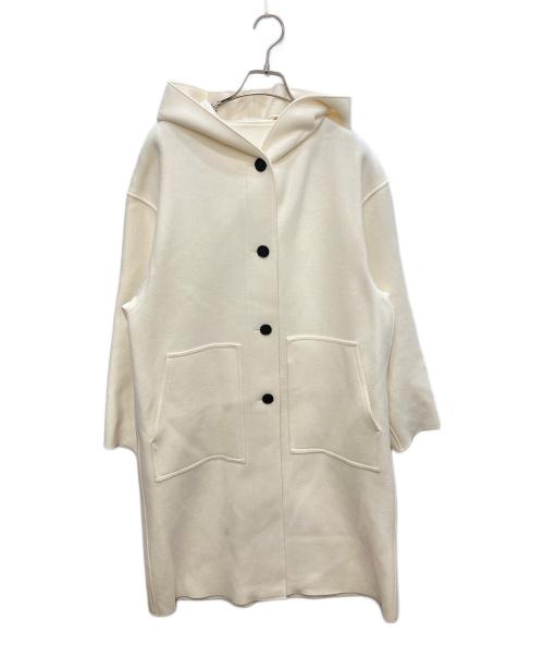 allureville（アルアバイル）allureville (アルアバイル) 圧縮メルトンフーディコート アイボリー サイズ:1の古着・服飾アイテム