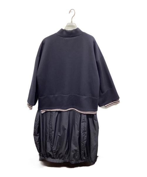 nagonstans（ナゴンスタンス）nagonstans (ナゴンスタンス) ダンボールレイヤードドレス ネイビー サイズ:Mの古着・服飾アイテム