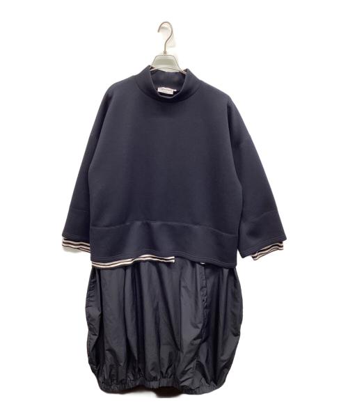 nagonstans（ナゴンスタンス）nagonstans (ナゴンスタンス) ダンボールレイヤードドレス ネイビー サイズ:Mの古着・服飾アイテム