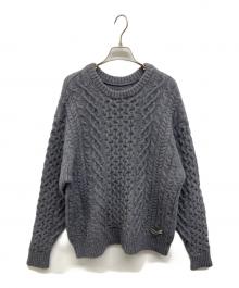 NKNIT（ンニット）の古着「ハートケーブルニット」｜グレー