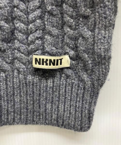 NKNIT（ンニット）NKNIT (ンニット) ハートケーブルニット グレーの古着・服飾アイテム