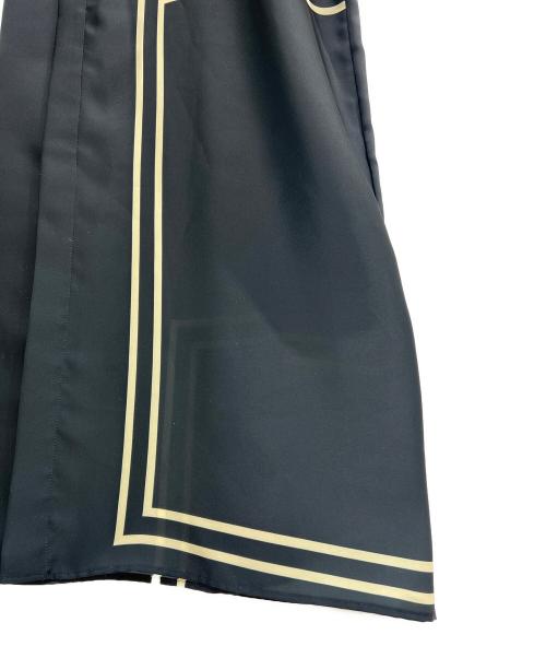 HYKE（ハイク）HYKE (ハイク) PRINTED BALLOON SLEEVE DRESS ネイビー サイズ:1の古着・服飾アイテム