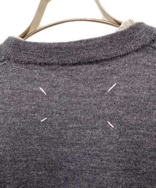 Maison Margiela（メゾンマルジェラ）Maison Margiela (メゾンマルジェラ) ダメージ加工クルーネックニット グレー サイズ:Mの古着・服飾アイテム