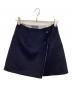 BLUE LABEL CRESTBRIDGE（ブルーレーベルクレストブリッジ）の古着「チェックリバーポリウール巻きスカート」｜ネイビー