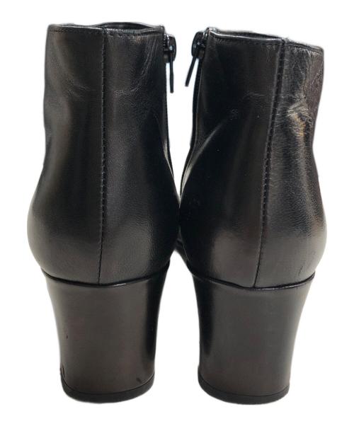 FABIO RUSCONI（ファビオルスコーニ）FABIO RUSCONI (ファビオルスコーニ) レザーショートブーツ ブラック サイズ:40の古着・服飾アイテム