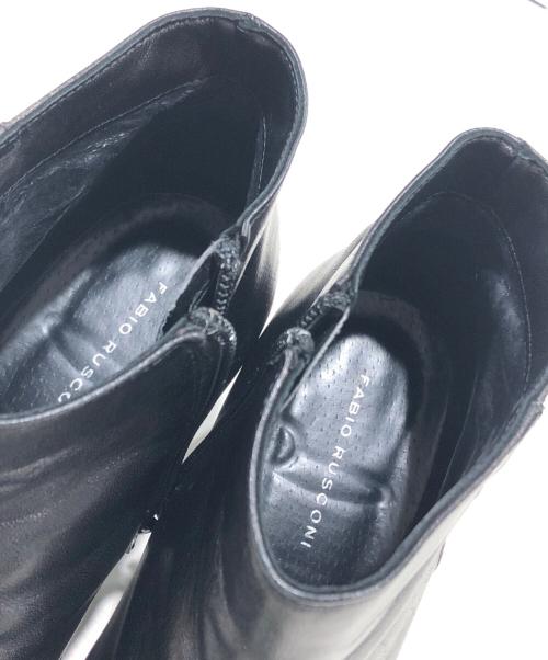 FABIO RUSCONI（ファビオルスコーニ）FABIO RUSCONI (ファビオルスコーニ) レザーショートブーツ ブラック サイズ:40の古着・服飾アイテム