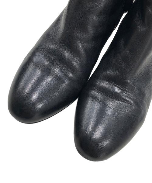 FABIO RUSCONI（ファビオルスコーニ）FABIO RUSCONI (ファビオルスコーニ) レザーショートブーツ ブラック サイズ:40の古着・服飾アイテム
