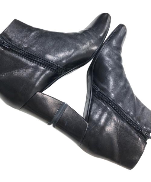 FABIO RUSCONI（ファビオルスコーニ）FABIO RUSCONI (ファビオルスコーニ) レザーショートブーツ ブラック サイズ:40の古着・服飾アイテム