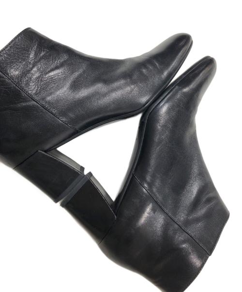 FABIO RUSCONI（ファビオルスコーニ）FABIO RUSCONI (ファビオルスコーニ) レザーショートブーツ ブラック サイズ:40の古着・服飾アイテム