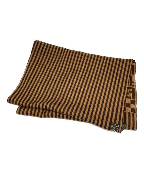 FENDI（フェンディ）FENDI (フェンディ) 総柄マフラー ブラウンの古着・服飾アイテム