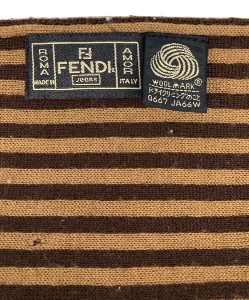 FENDI（フェンディ）FENDI (フェンディ) 総柄マフラー ブラウンの古着・服飾アイテム