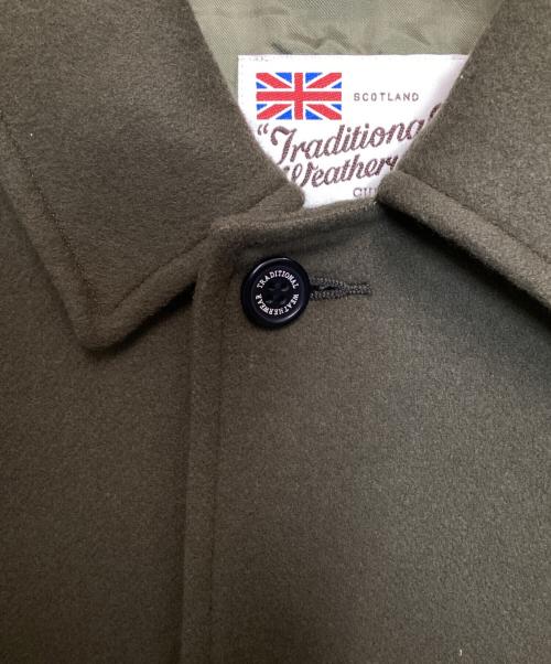 Traditional Weatherwear（トラディショナルウェザーウェア）Traditional Weatherwear (トラディショナルウェザーウェア) メルトンコート カーキ サイズ:34の古着・服飾アイテム