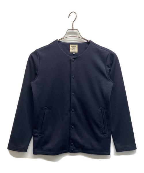 JACKMAN（ジャックマン）JACKMAN (ジャックマン) ジャージー カラーレス ジャケット ネイビー サイズ:Mの古着・服飾アイテム