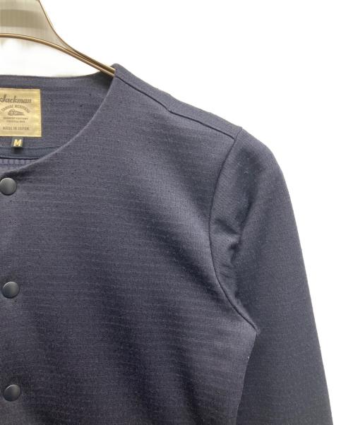 JACKMAN（ジャックマン）JACKMAN (ジャックマン) ジャージー カラーレス ジャケット ネイビー サイズ:Mの古着・服飾アイテム