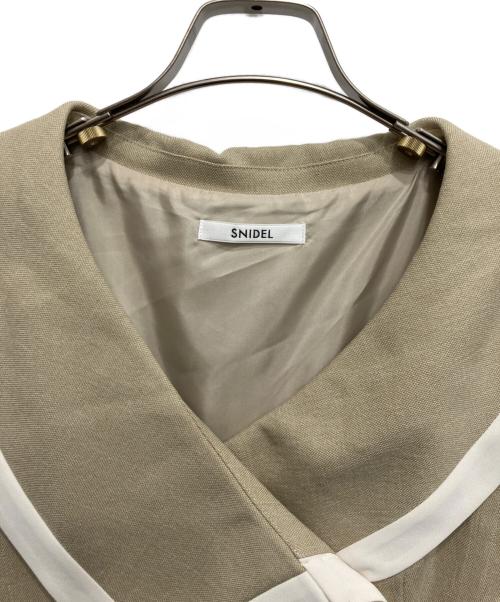 Snidel（スナイデル）Snidel (スナイデル) サイドプリーツツイードワンピース ベージュ 未使用品の古着・服飾アイテム
