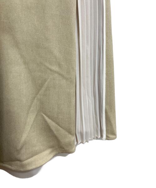 Snidel（スナイデル）Snidel (スナイデル) サイドプリーツツイードワンピース ベージュ 未使用品の古着・服飾アイテム