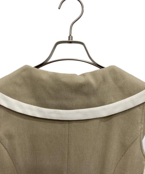 Snidel（スナイデル）Snidel (スナイデル) サイドプリーツツイードワンピース ベージュ 未使用品の古着・服飾アイテム