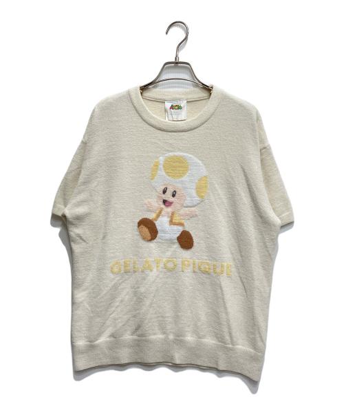 gelato pique（ジェラートピケ）gelato pique (ジェラートピケ) SUPER MARIO (スーパーマリオ) キノピオジャガードプルオーバーハーフパンツセット イエロー サイズ:freeの古着・服飾アイテム