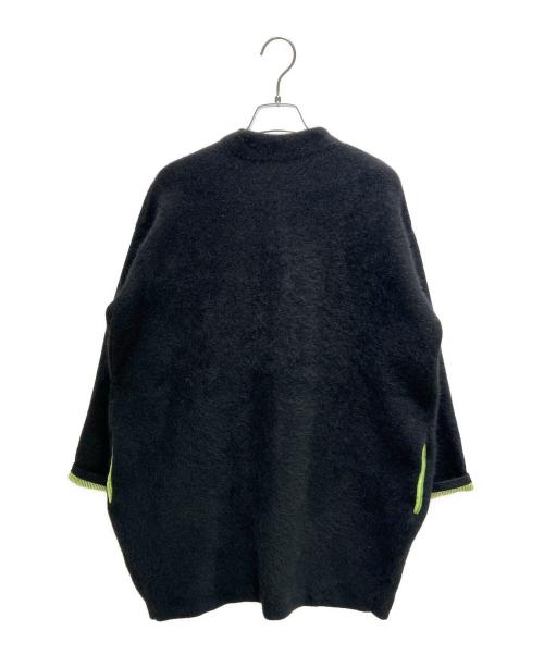 ELENDEEK（エレンディーク）ELENDEEK (エレンディーク) CN RACCOON MIX W CARDIGAN 512352627701 ブラック×グリーン サイズ:01 未使用品の古着・服飾アイテム