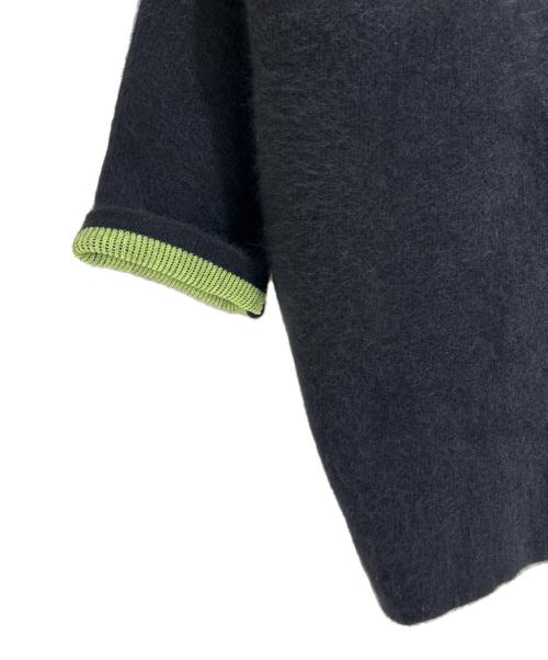 ELENDEEK（エレンディーク）ELENDEEK (エレンディーク) CN RACCOON MIX W CARDIGAN 512352627701 ブラック×グリーン サイズ:01 未使用品の古着・服飾アイテム