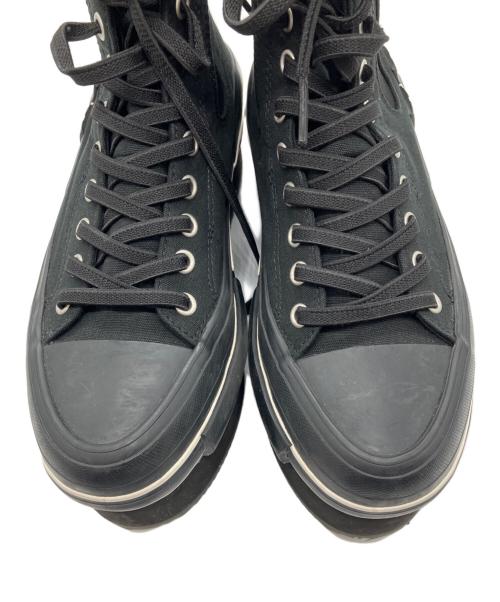 LIMI feu（リミフゥ）LIMI feu (リミフゥ) キャンバス プラットフォーム スニーカー ブラック サイズ:4の古着・服飾アイテム