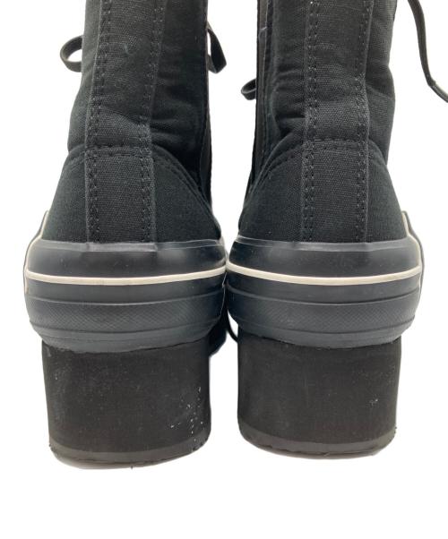LIMI feu（リミフゥ）LIMI feu (リミフゥ) キャンバス プラットフォーム スニーカー ブラック サイズ:4の古着・服飾アイテム