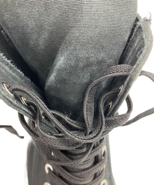 LIMI feu（リミフゥ）LIMI feu (リミフゥ) キャンバス プラットフォーム スニーカー ブラック サイズ:4の古着・服飾アイテム