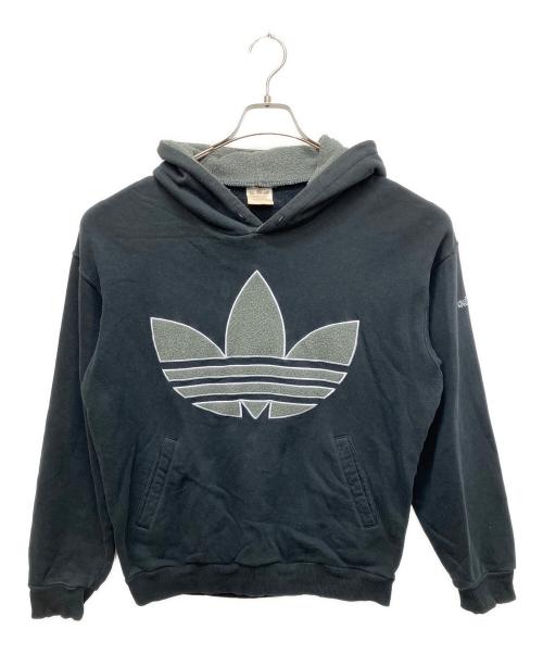 adidas（アディダス）adidas (アディダス) プルオーバーパーカー ブラック サイズ:MLの古着・服飾アイテム