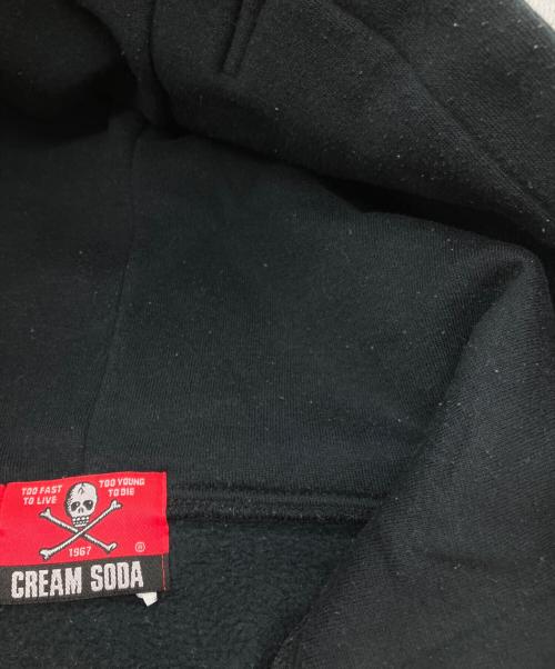 CREAM SODA（クリームソーダ）CREAM SODA (クリームソーダ) ジップパーカー ブラック サイズ:Mの古着・服飾アイテム