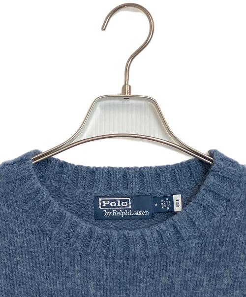 POLO RALPH LAUREN（ポロ・ラルフローレン）POLO RALPH LAUREN (ポロ・ラルフローレン) 復刻ポロベアクルーネックセーター ブルー サイズ:Mの古着・服飾アイテム