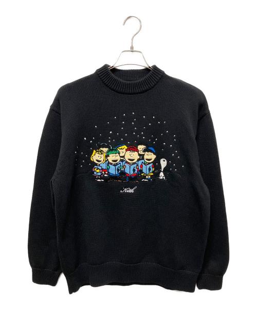KITH（キス）KITH (キス) PEANUTS (ピーナッツ) クリスマスキャロル セーター ブラック サイズ:Sの古着・服飾アイテム
